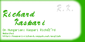 richard kaspari business card